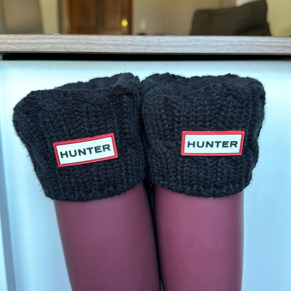 Hunter Rain Boot Tall Sock Inserts - Fleece with Knit top